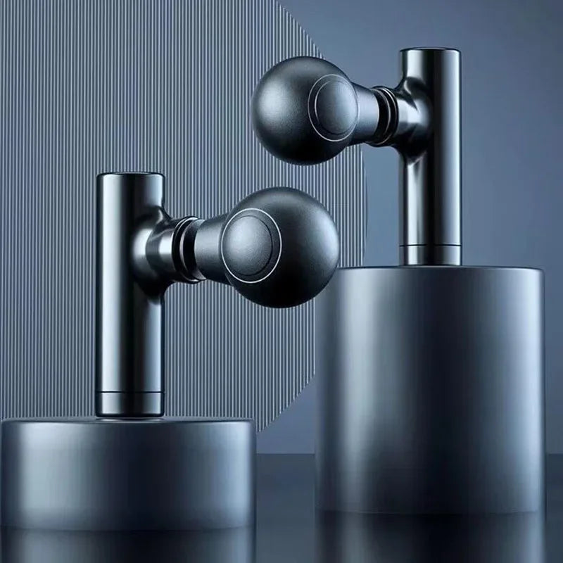 Mini pistola per massaggio con display LCD e 6 testine: massaggiatore muscolare portatile per tessuti profondi, collo, piedi e corpo