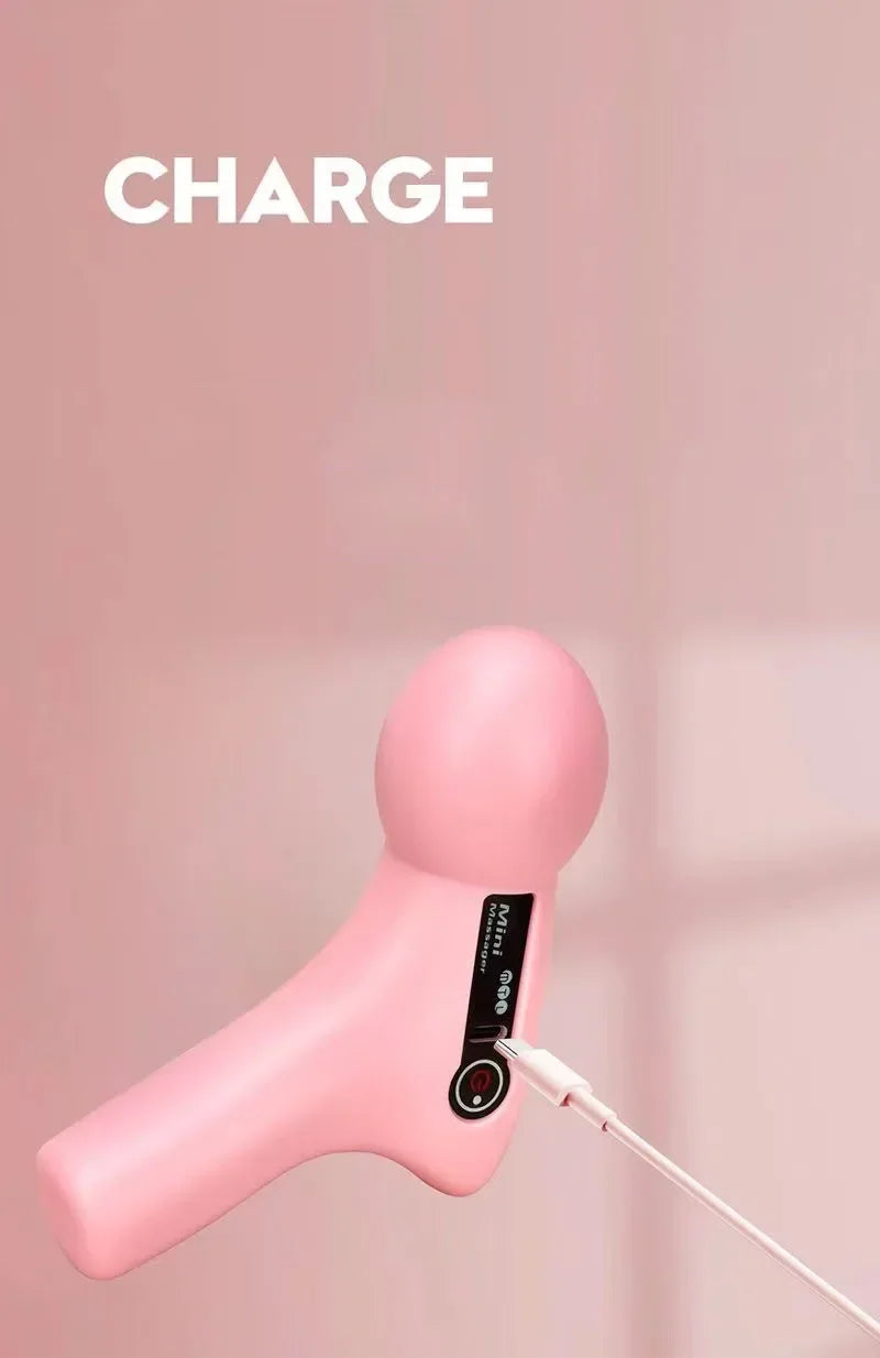 Mini Massage Gun with LCD & 6 Heads – Portable Deep Tissue Muscle Massager for Neck, Foot & Body