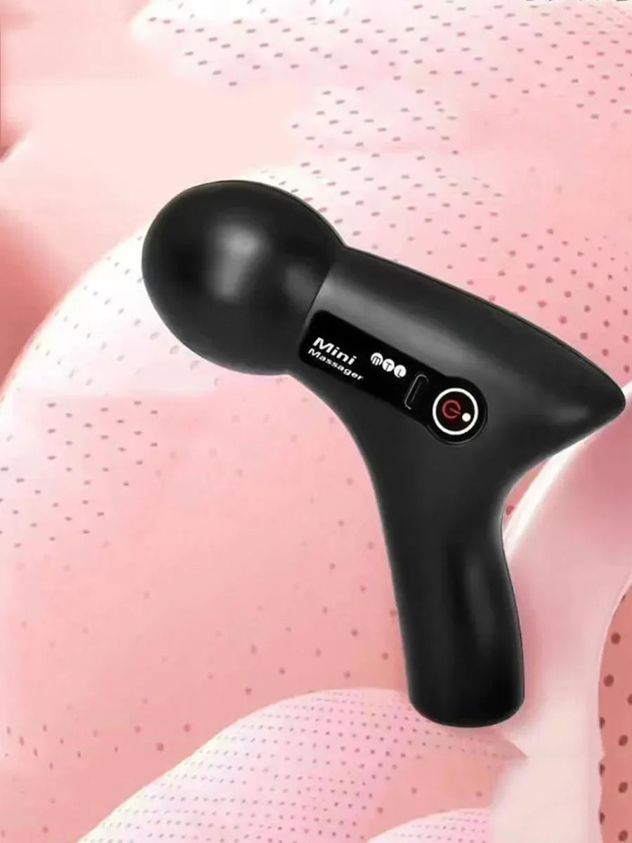 Mini Massage Gun with LCD & 6 Heads – Portable Deep Tissue Muscle Massager for Neck, Foot & Body