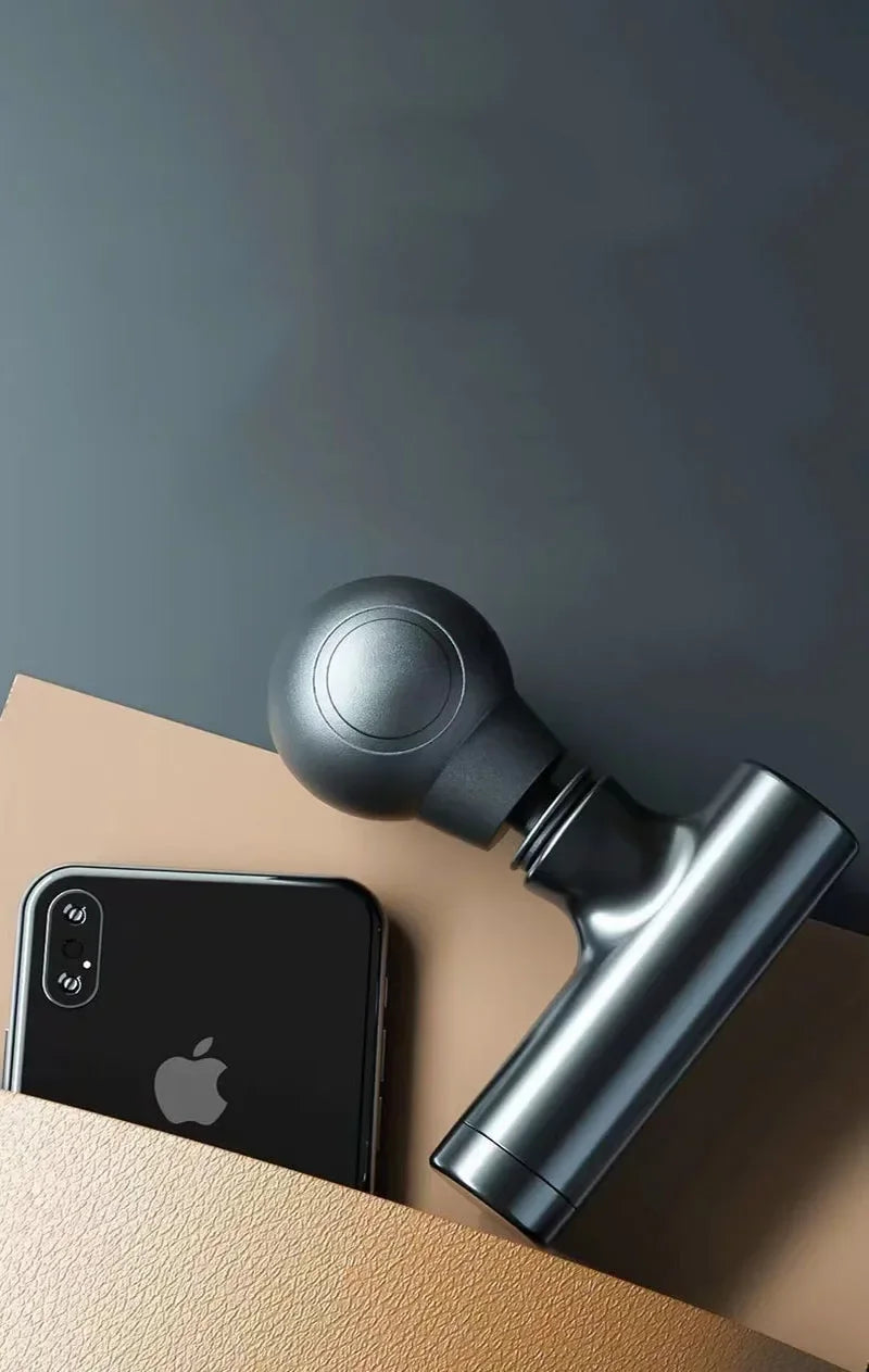 Mini Massage Gun with LCD & 6 Heads – Portable Deep Tissue Muscle Massager for Neck, Foot & Body