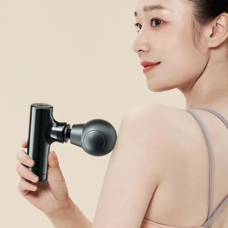 Mini Massage Gun with LCD & 6 Heads – Portable Deep Tissue Muscle Massager for Neck, Foot & Body