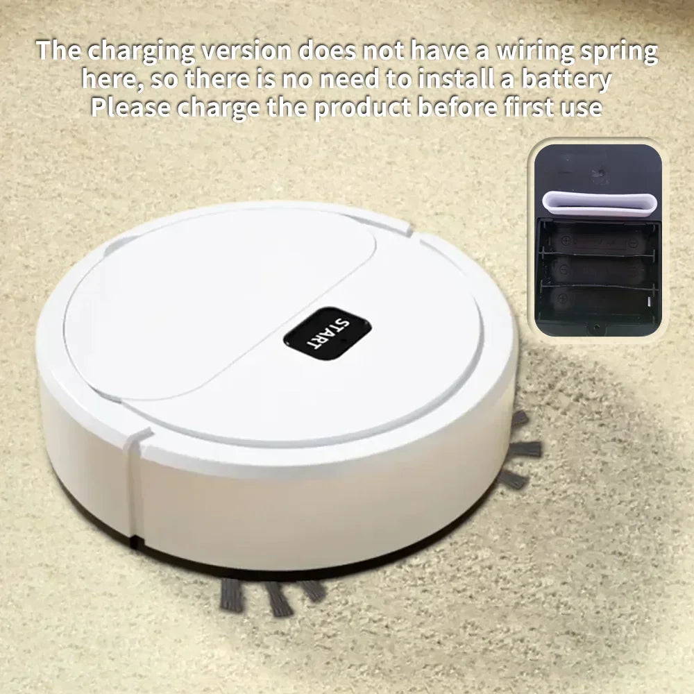 3-in-1 Smart Robotic Vacuum Cleaner – Automatic Sweeping, Mopping & USB Rechargeable Mini Robot