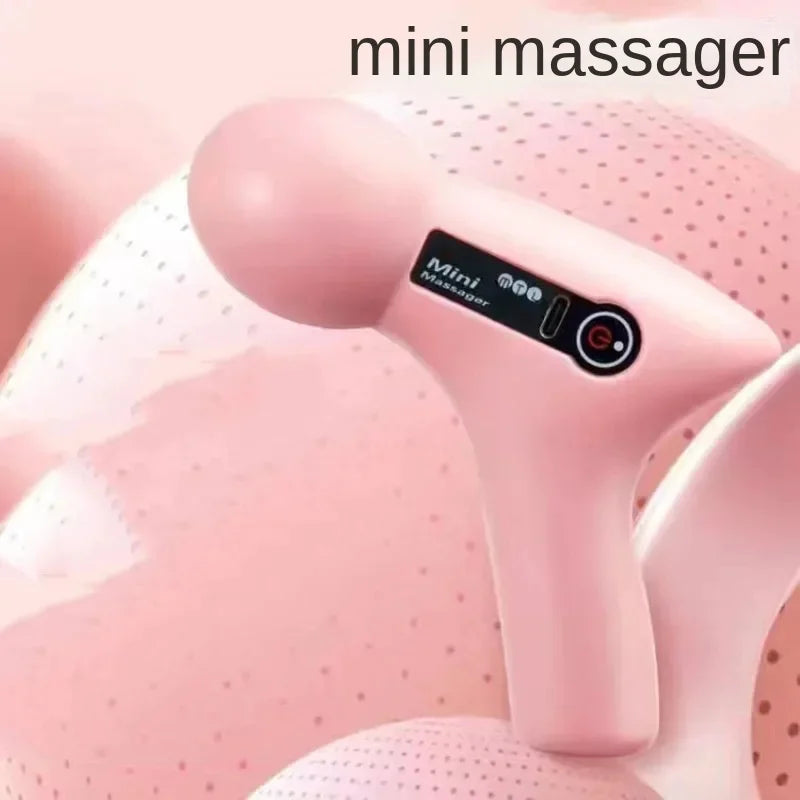 Mini Massage Gun with LCD & 6 Heads – Portable Deep Tissue Muscle Massager for Neck, Foot & Body