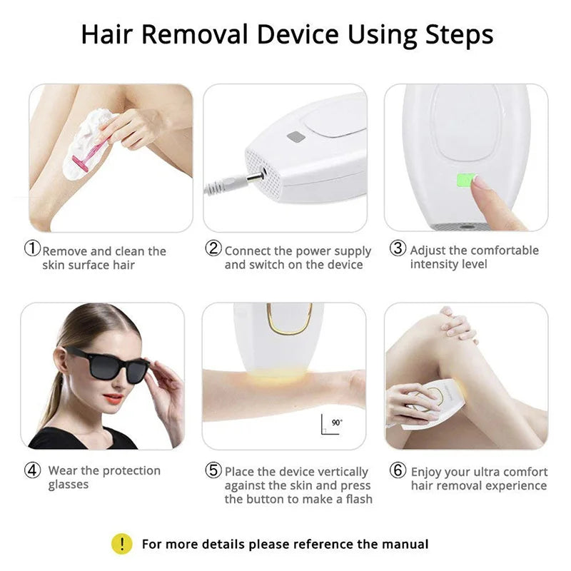 Ipl Hair Removal Laser Epilator 999900 Fast Flash Hair Remover Painless Permanent Photoepilator Whole Body Treament For Women