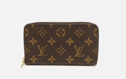LOUIS VUITTON MONOGRAM ZIPPY WALLET ZIP AROUND LONG PURSE BROWN