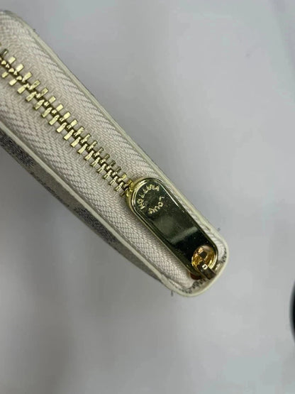Louis Vuitton Damier Azur Zippy Zip Around Long Wallet Purse White