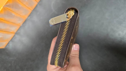 LOUIS VUITTON MONOGRAM ZIPPY WALLET ZIP AROUND LONG PURSE BROWN